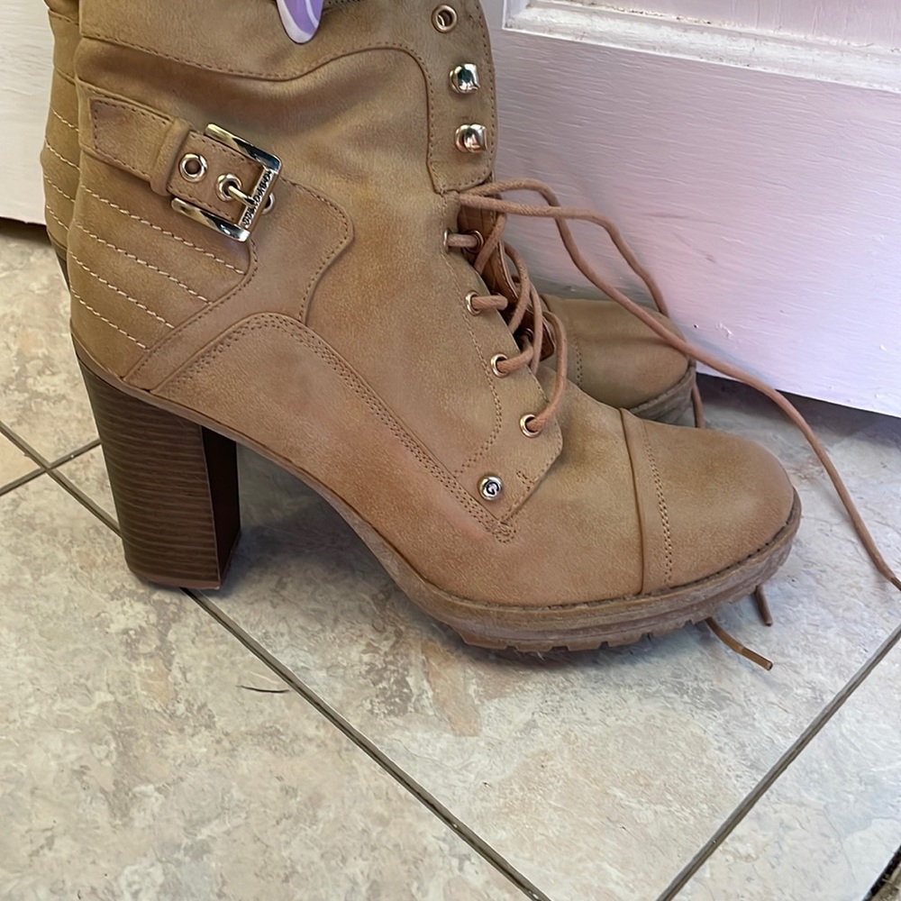 Brown designer boots